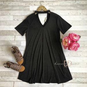 Black short sleeve dress (size small)